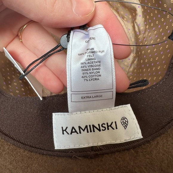 NWT Helen Kaminski Enzo Clove/Brandy Brown Felt Fur Fedora Hat - Picture 11 of 16